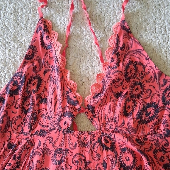 Free People Pink and Black Floral Camisole - Picture 6 of 7